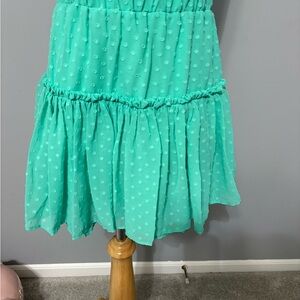 Kate Spade Turquoise Textured A-Line Skirt